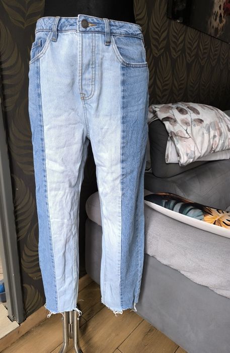 Spodnie Stradivarius M 38 jeansowe wysoki stan