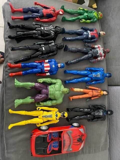 Lote de 14 bonecos Super Herois com 30 cm