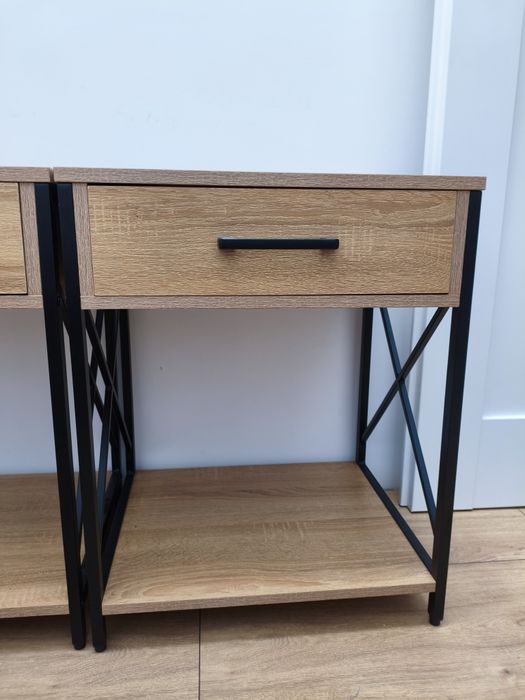 Stoliki nocne, komplet loft