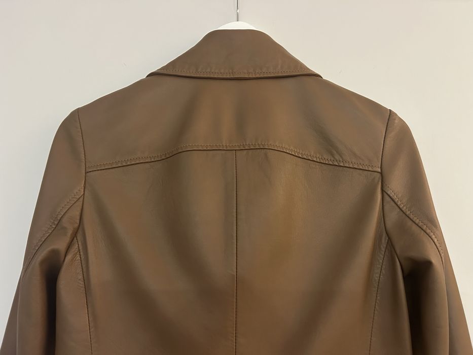 Casaco biker Pennyblack em pele genuína – Camel – Tamanho 42 IT