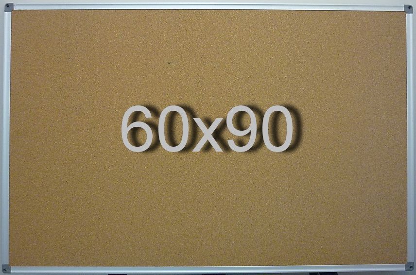 Дошка пробкова 60х90 см в алюмінієвій рамі UkrBoards