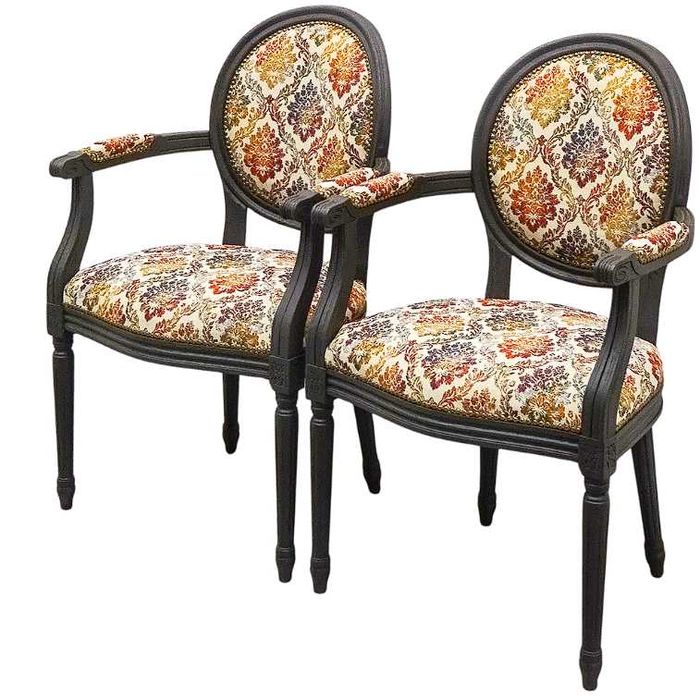 FOTELE tapicerowane do jadalni FOTEL kapitański SZENILA po renowacji 2