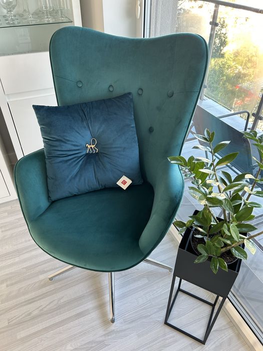 Fotel obrotowy, stan idealny + nowa poduszka