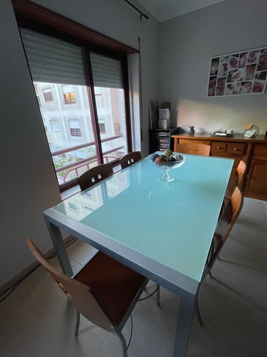 Extendable Dining Table for 6 Places, Extends to 8 Places with 6 Chairs64553306021761122