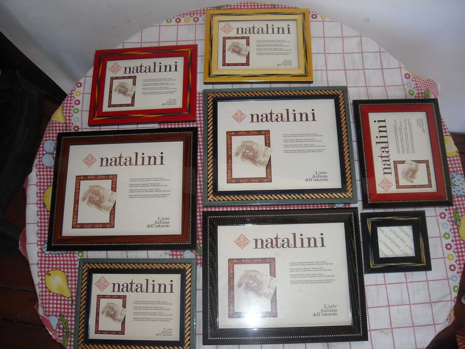 Moldura italiana vintage antiga-Novo