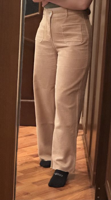 Вельветові брюки в стилі zara bizzdee 36