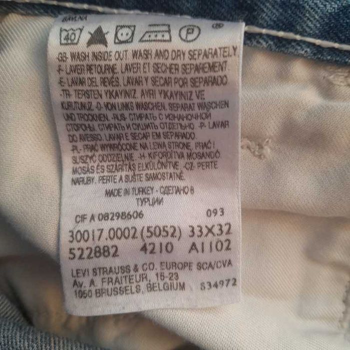 Levi's original slim skinny męskie spodnie 33*32/36