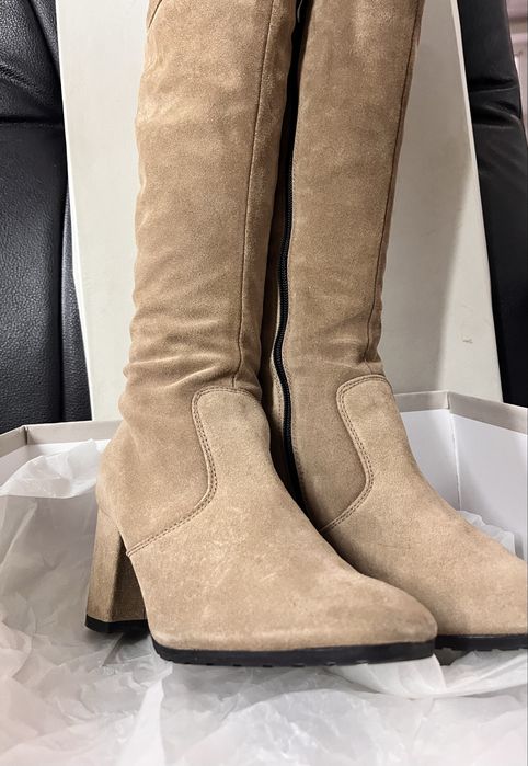 Solo Femme ботфорти натуральна замша  еврозима 35 р п