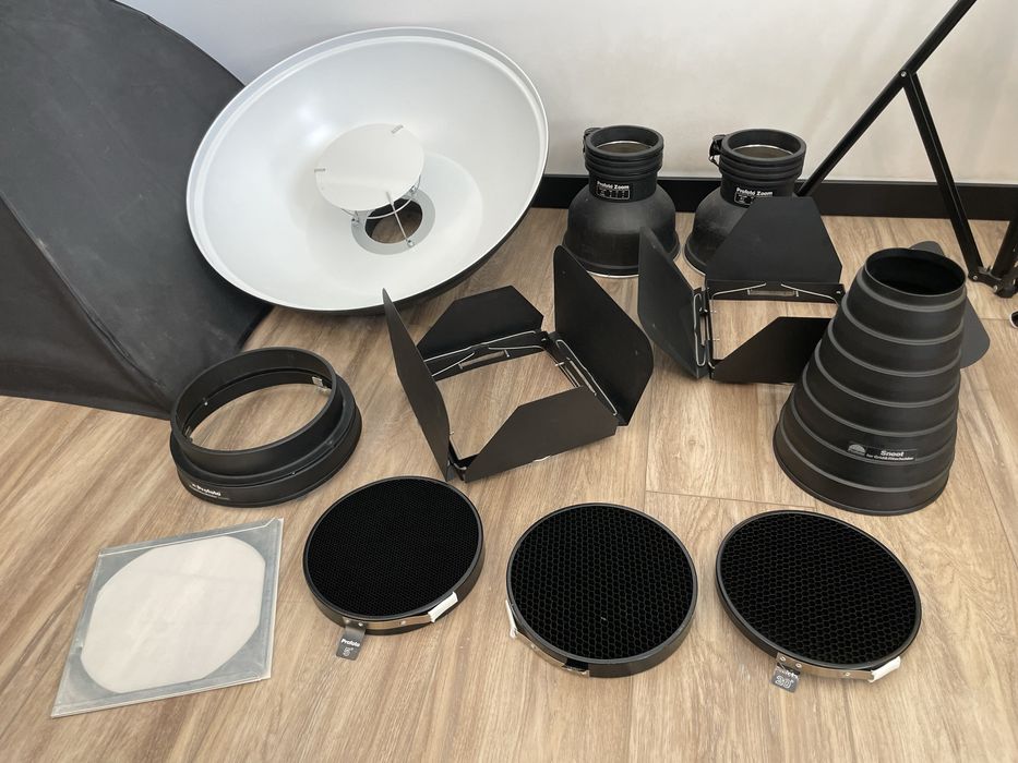 Material Profoto - Flash, Trigger(Profoto D2, connect e modifiers)
