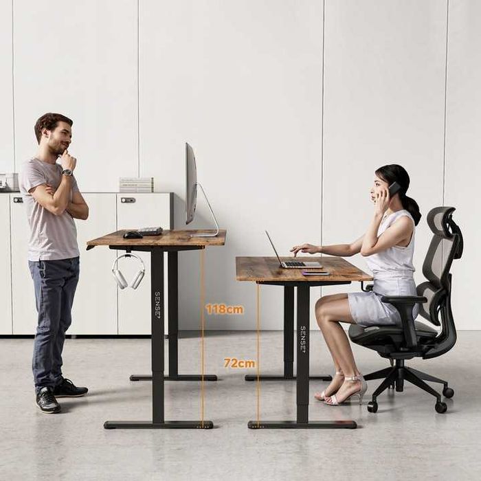 NOWE Biurko Elektrycznie Gamingowe 140x70 Regulowane - 72-118cm OKAZJA