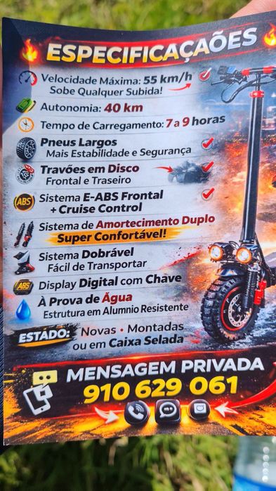 Trotinetas 1500w Novas!! Preço fixo!
