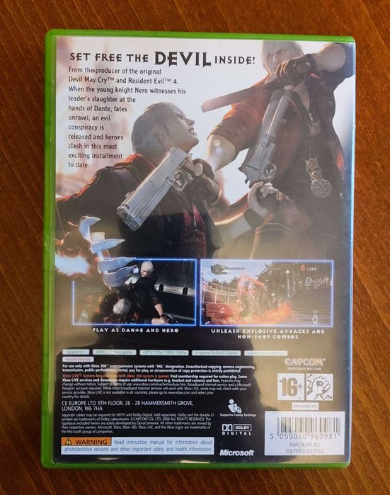 Devil May Cry 4 Xbox 360 | Premierowa | Capcom | Komplet CIB |