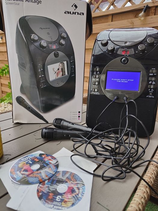 Głośnik karaoke odtwarzacz USB 2 mikrofony