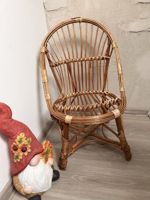 Krzesło wiklinowe dziecięce Muszelka -polska wiklina