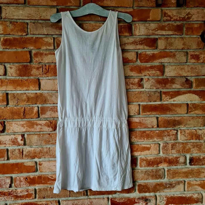 Biała bawełniana boho Sukienka