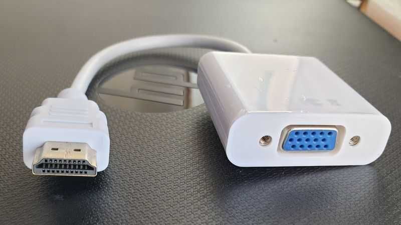 Przejściówka z HDMI na VGA przelotka konwerter D-SUB