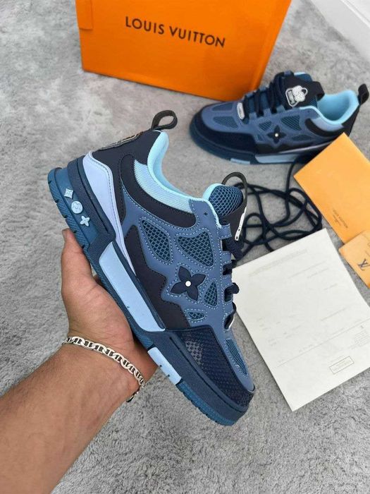 [РОЗПРОДАЖ] Кросівки Louis Vuitton Skate Blue луи витон скейт блакитні