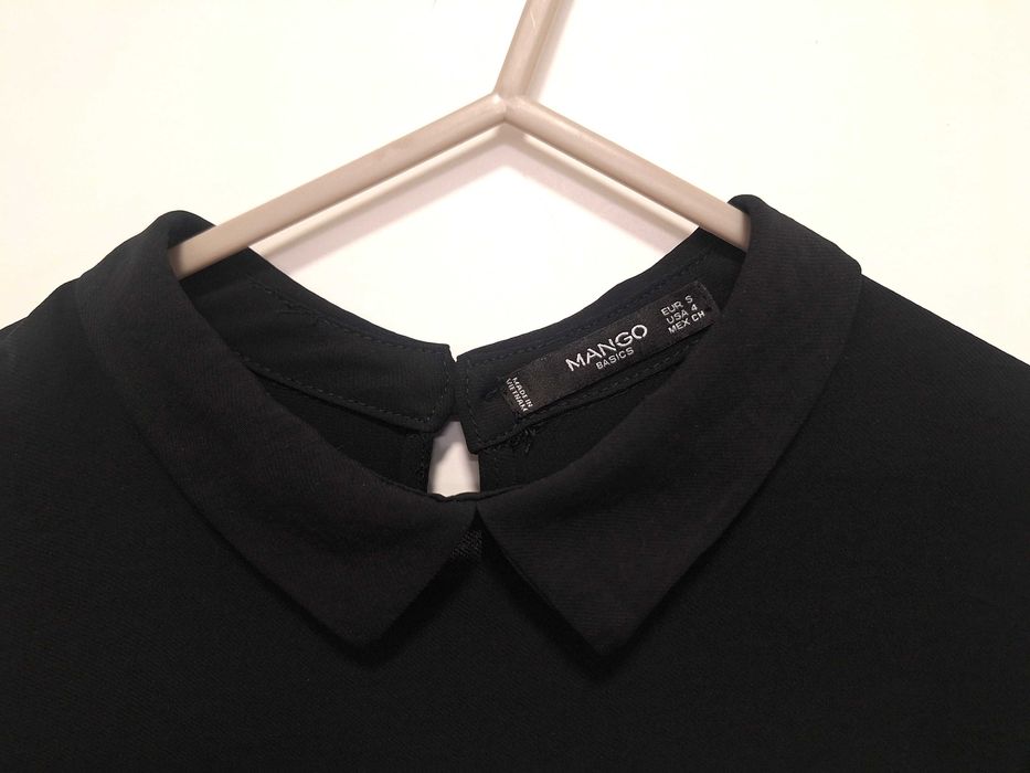 Czarna elegancka bluzka bez rękawów Mango r.S