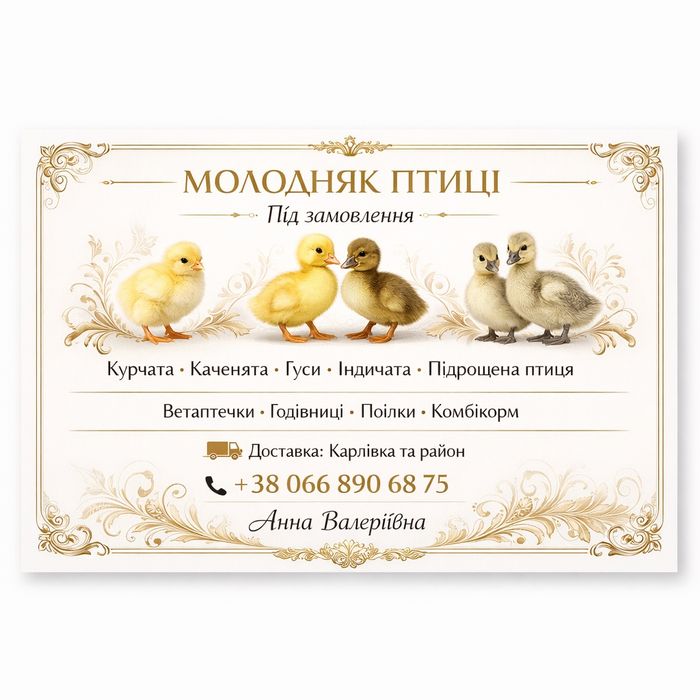 Птиця молодняк добова, підрощена , бройлер, кури, гуси, індики