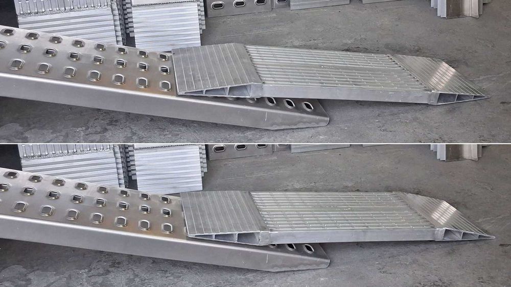 Najazdy Aluminiowe Przejazdowe Panelowe 100cm Przedłużki 2,8T. Laweta