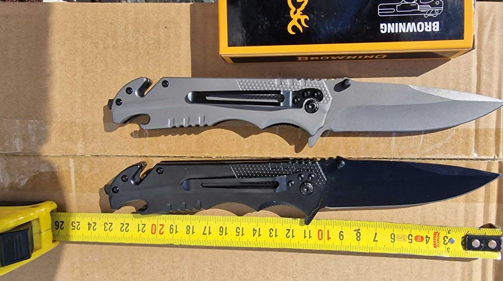 Складной нож Browning ключ и стропорез цвет в наличии  серый