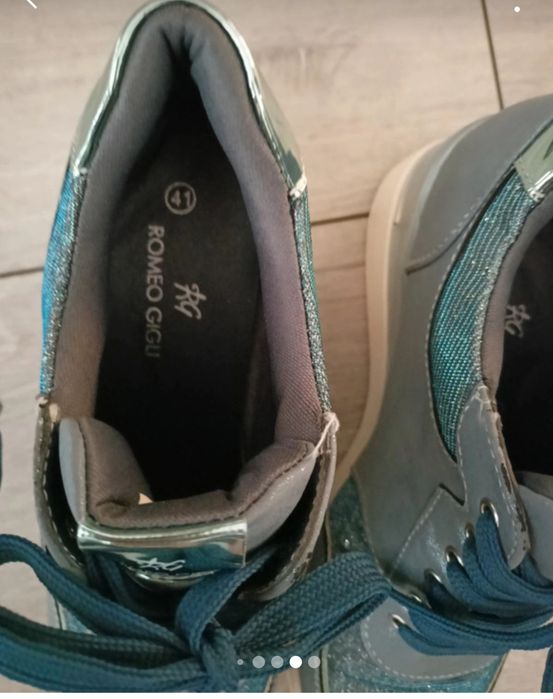 Sneakersy brokatowe Romeo gigli