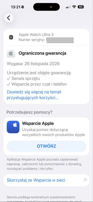 Apple Watch Ultra 3 z gwarancją
