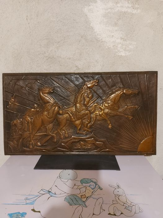 Картина чеканка. Тачанка.
