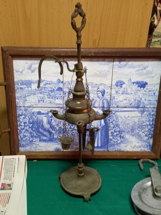 Lamparina Antiga quatro chamas