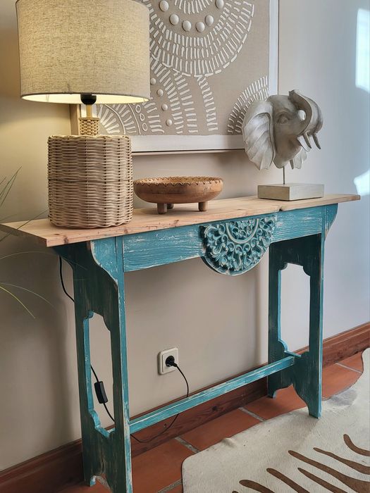 mesa, apoio, consola, aparador talha,  rustico