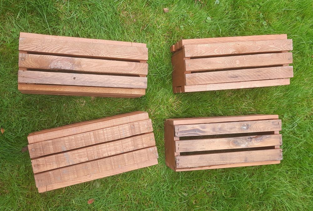 Doniczki drewniane 4 sztuki