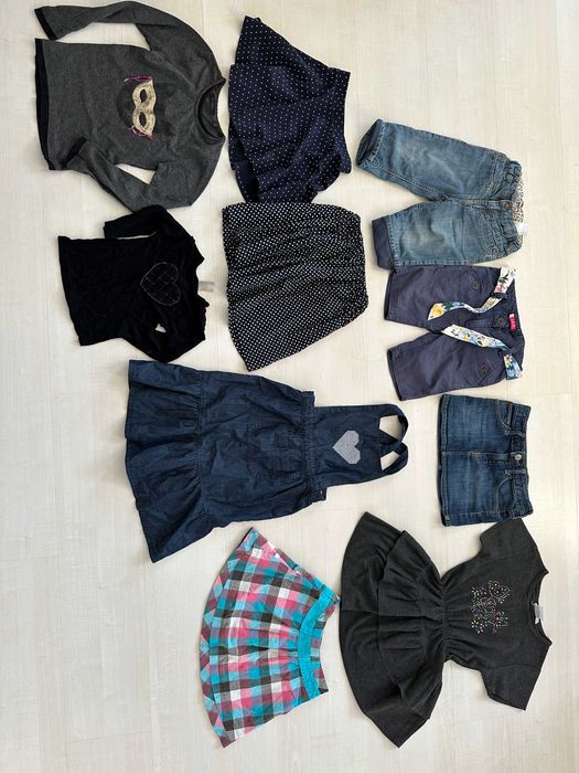 Paka Ubrań dla dziewczynki  Mix w różnych rozmiarach 48 szt