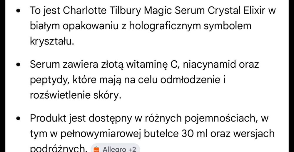 Charlotte Tilbury serum 30 ml nowe