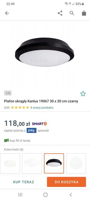 Kanlux Plafon Daba Pro Nw Se B 26W 4000K