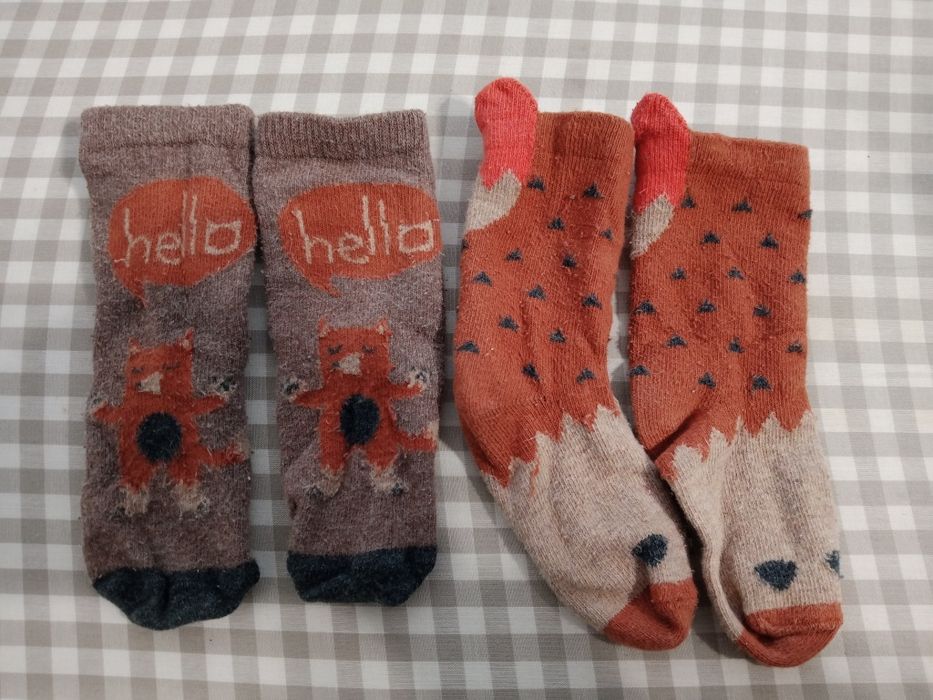 ZARA r.3-5lat skarpetki, lis, lisek. BDB.