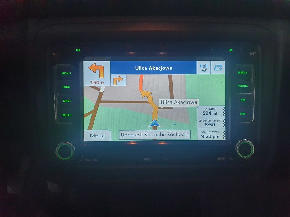 Radio 2 din Skoda Fabia 2 navi usb sd sprawne