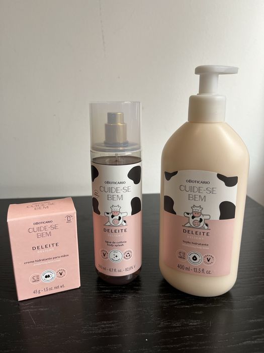 Conjunto Cuide-se Bem Deleite - locao, body splash e creme de maos