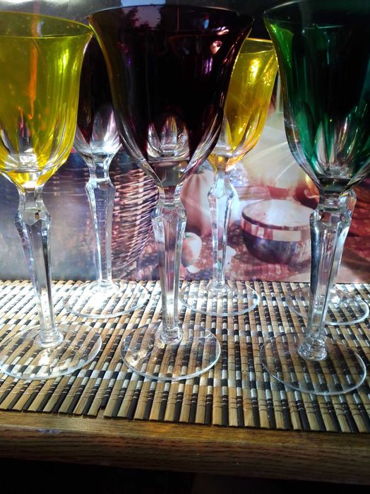 Фарфоровая пепельница ГДР. Цветной хрусталь ГДР