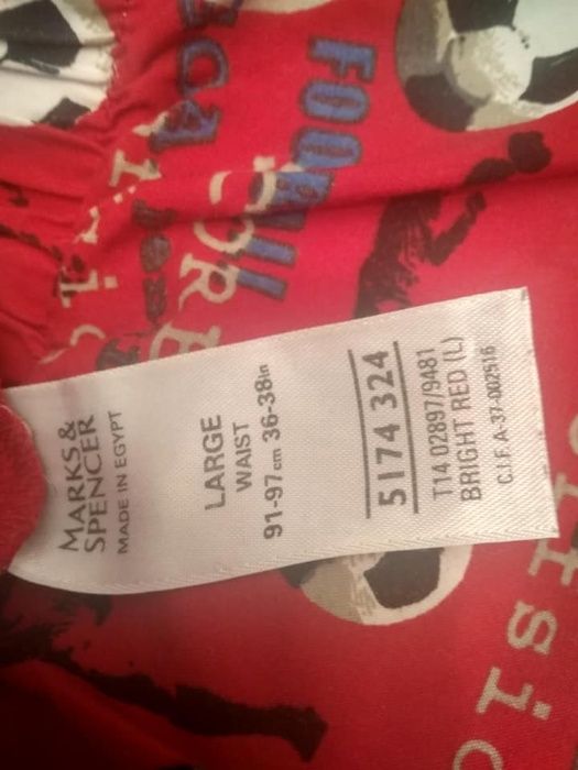 Szorty r. L spodenki krótkie czerwone Marks & Spencer