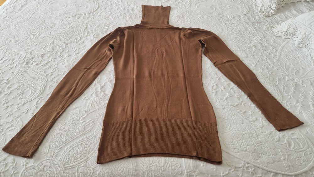 Camisola de Gola Alta, malha, Pull & Bear, tamanho L, nova