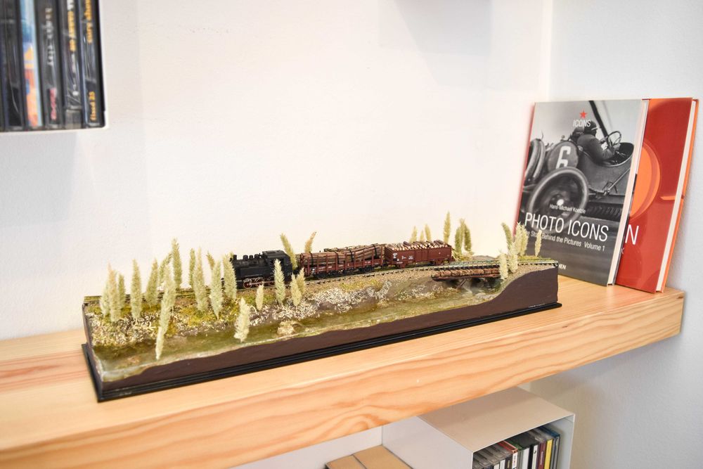 Diorama expositor de comboios escala N - novo