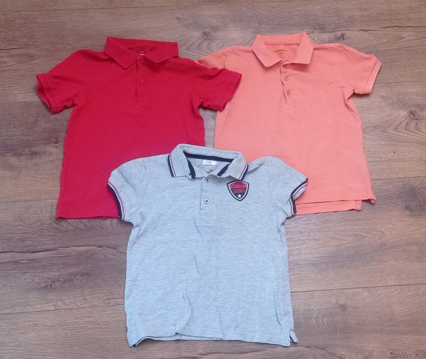 Zestaw koszulek polo 116 122