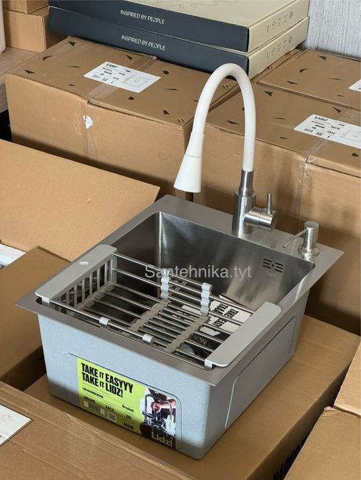 Кухонная мойка Lidz 40*50 Brushed Steel