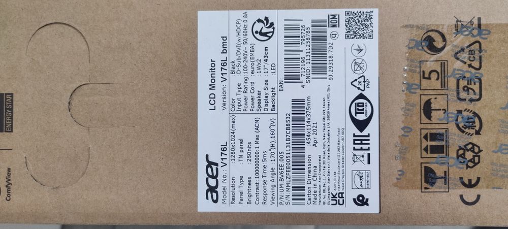 Acer V176L LCD Monitor