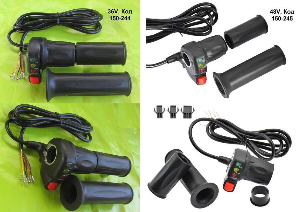 Ручка газа с дисплеем 36V и 48V, электровелосипед, самокат, скутер