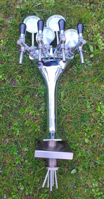 Kolumna, nalewak do piwa,wina typu Cobra Chrom, 4 kranowa, medaliony