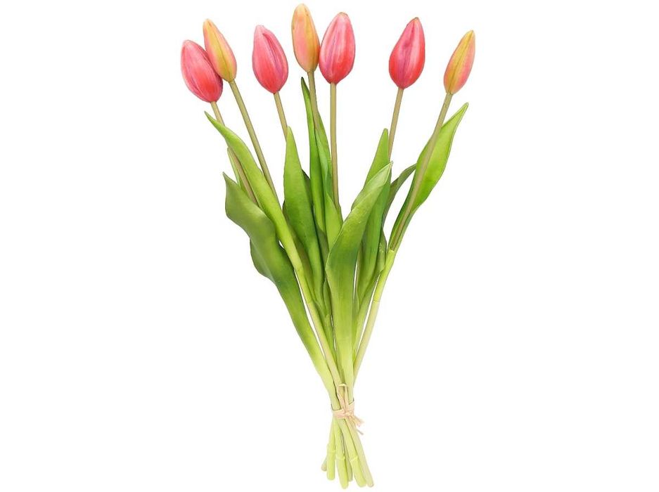 Sztuczne tulipany silikonowe różowe bukiet 5 szt tulipan silikonowy