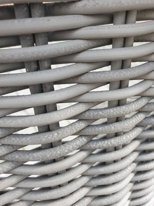 Masywne krzesła ogrodowe z technorattanu 8 sztuk