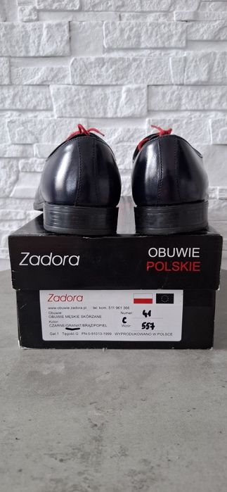 Eleganckie buty męskie Zadora wkł. 27,5 cm