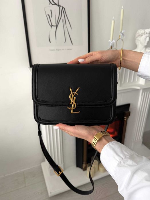 Yves Saint Laurent Solferino Black Gold сумка чорна